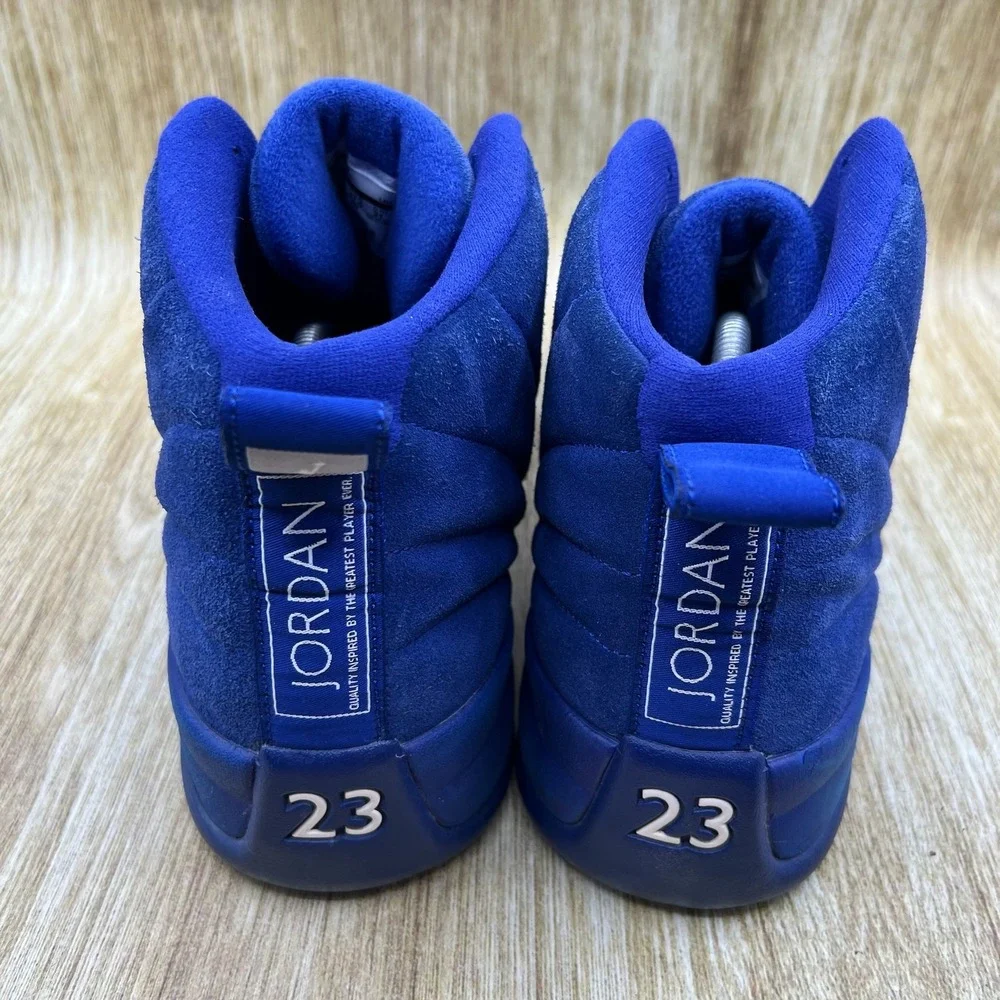 Nike Air Jordan 12 Retro Men's Size 13 Deep Royal Blue Suede Sneakers 130690-400